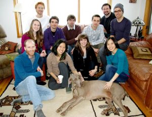 Eleven UBC medical students appeared more like family during their visit to Trail this weekend. The trip ended with a luncheon hosted by Dr. Cheryl Hume and her husband Dr. Ralph Behrens, where the crew fell in love with the family dog, Oscar.