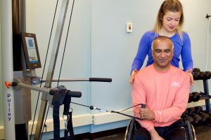 West Kelowna’s Anand Kannan works out with UBC Okanagan staff during a research project.